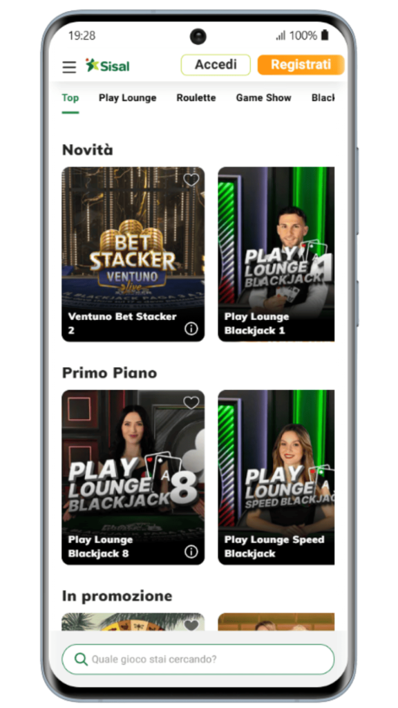 Sisal Casino giochi dal vivo